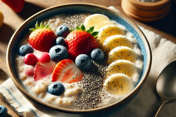 Nasiona chia – małe, ale potężne superfood i źródło OMEGA-3 nasiona chia owsianka